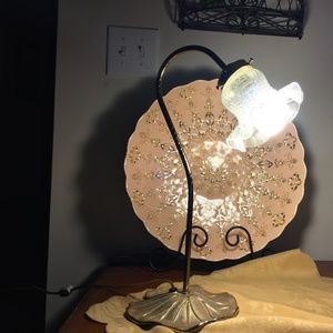 Mid-Century Modern L&L WMC Brass Lily Pad Table Lamp